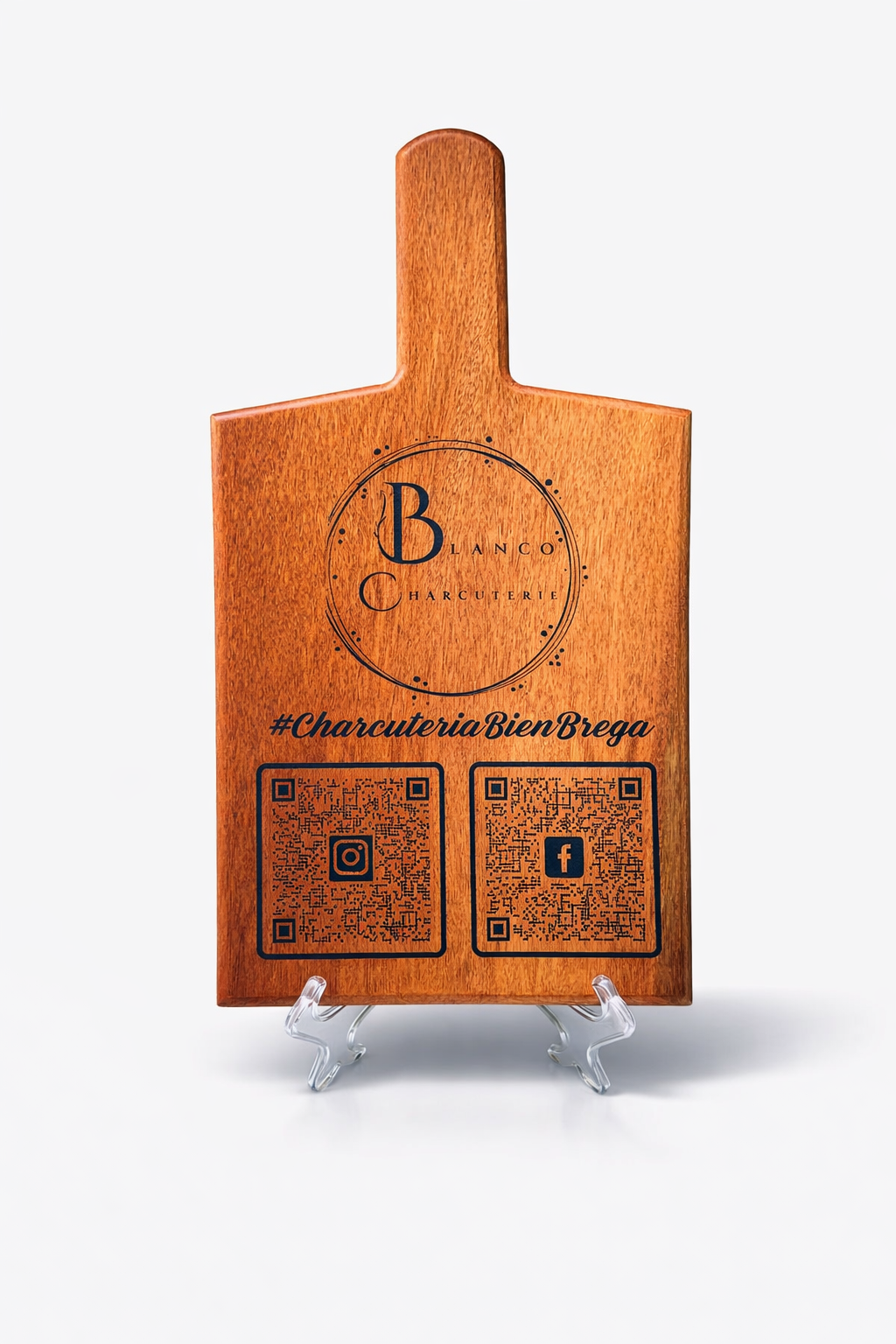 Tabla de Madera Promocional Personalizada con QR