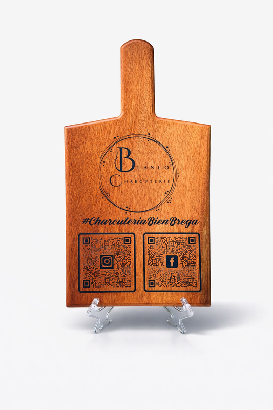 Tabla de Madera Promocional Personalizada con QR